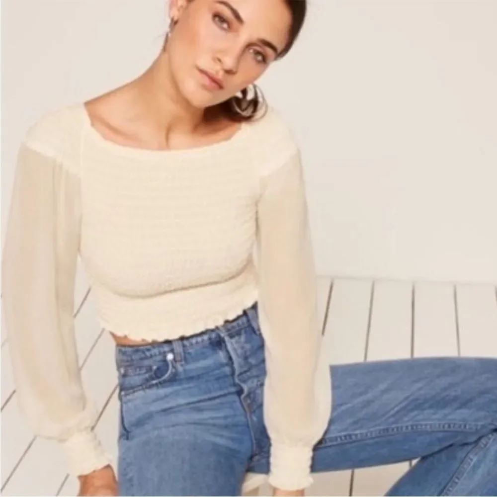 Reformation‎ Ivory Sandy Top small
